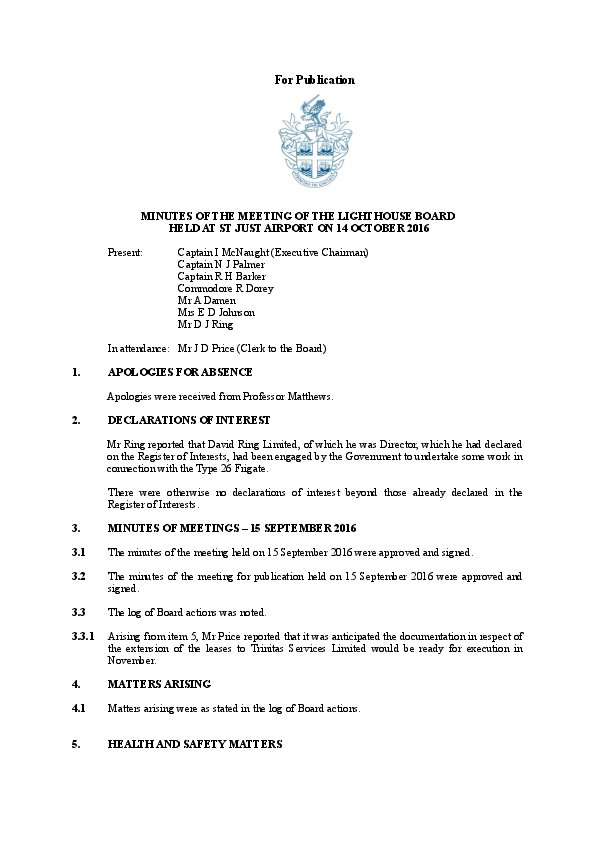 Minutes of the Lighthouse Board meeting - 14 October 2016 For Publication - V2.pdf