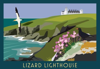 Lizard Lighthouse Mounted Print