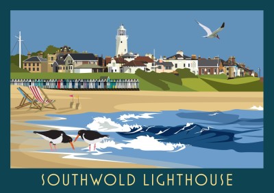 Southwold Lighthouse Mounted Print
